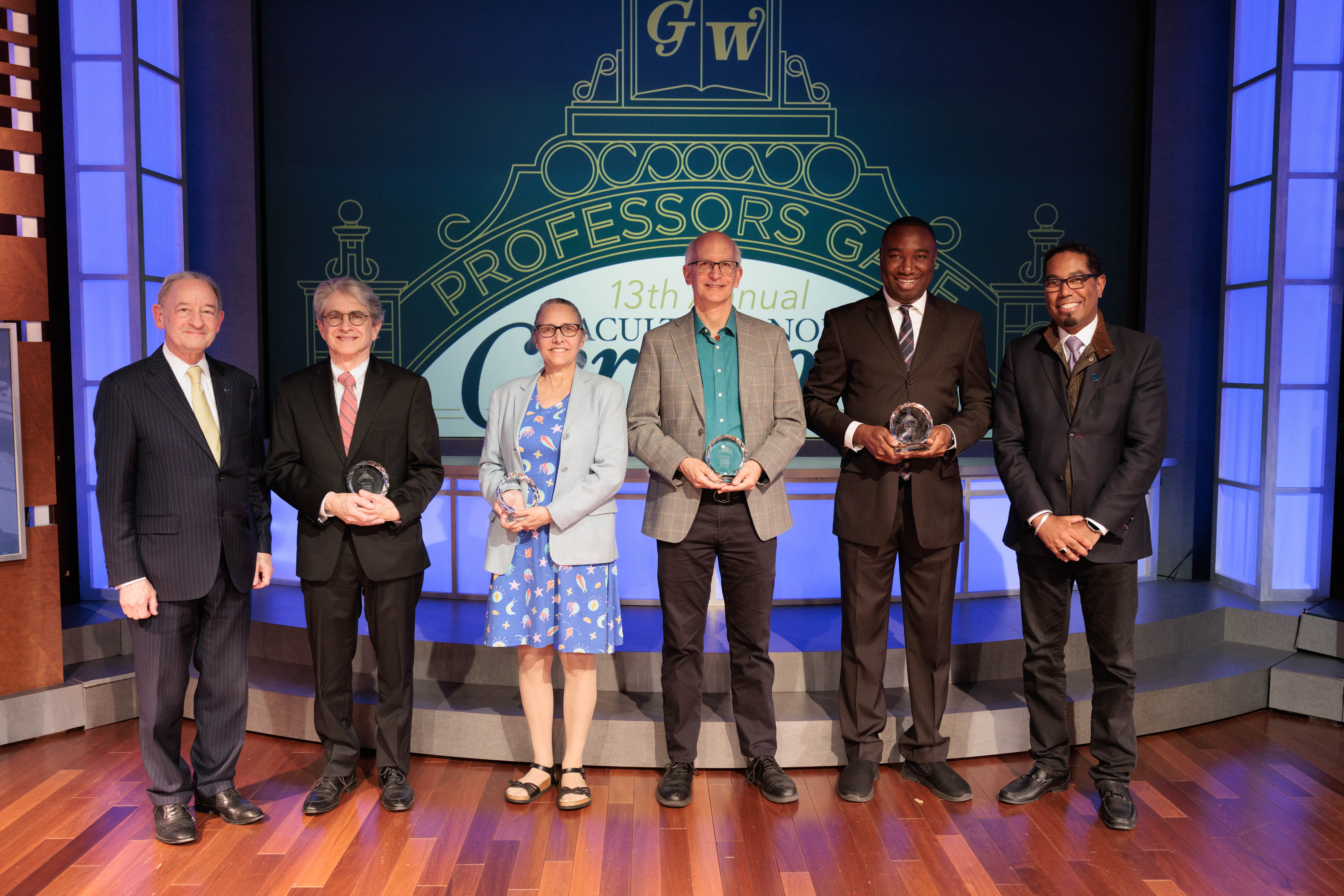 Trachtenberg prize winners on stage
