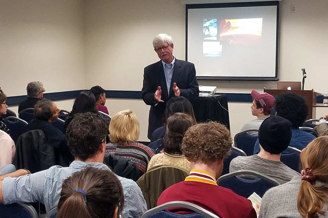 Ken Knoespel delivered the 2019 Berz Lecture at the GW Department of World Religions