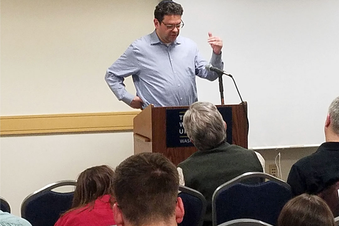 Rabbi Shai Held delivered the 2019 Abbie Ziffren Lecture at the GW Religion Department.