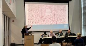 Professor Aviv presenting at the inaugural RELx Interfaith Week Lecture